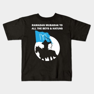 Ramadan Mubarak Kurulus Osman Ertugrul Bey Kayi Flag Drillis Ottoman Empire Turkey Istanbul Gift Kids T-Shirt